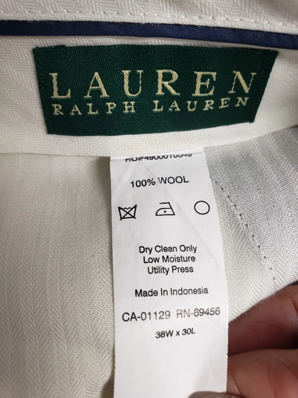 Lauren Ralph Lauren Mens Pleated Wool Dress Pants Cuffed Size 38x30 Old Money